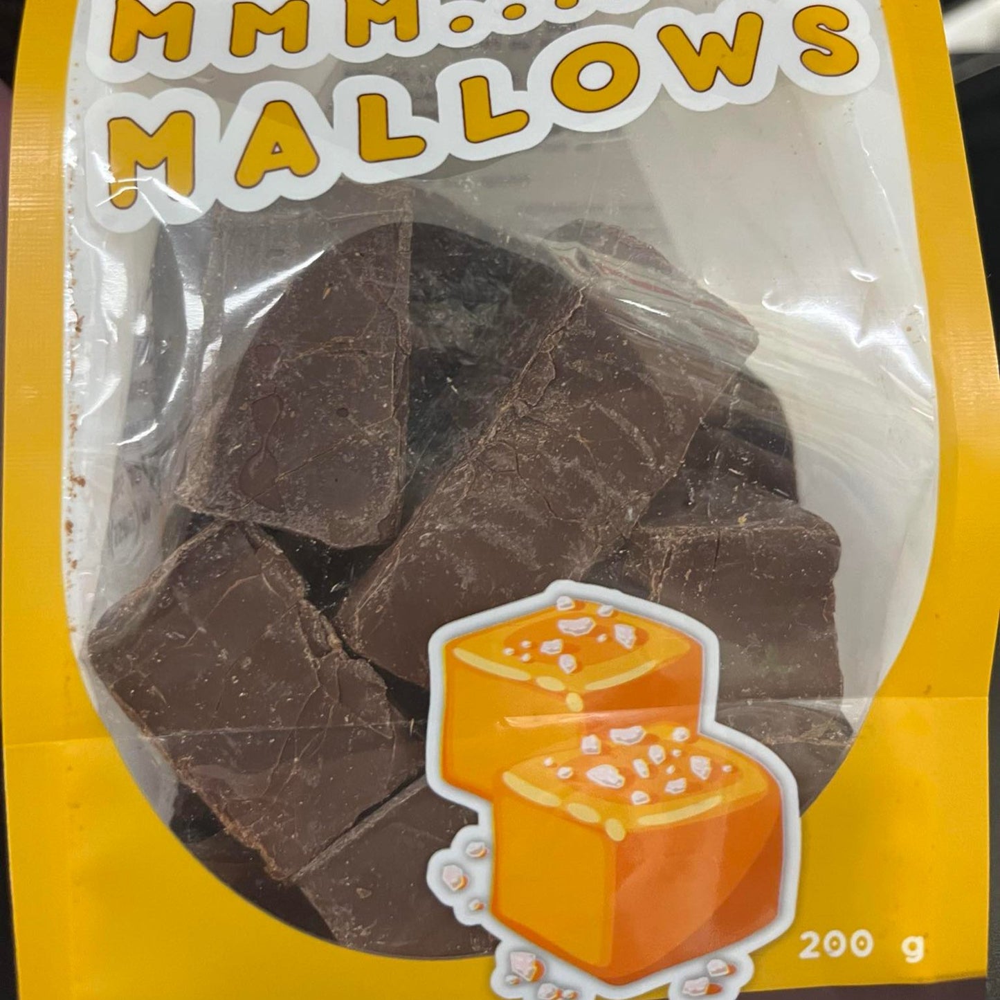 SALTED CARAMEL CHOC COATED MARSHMALLOWS