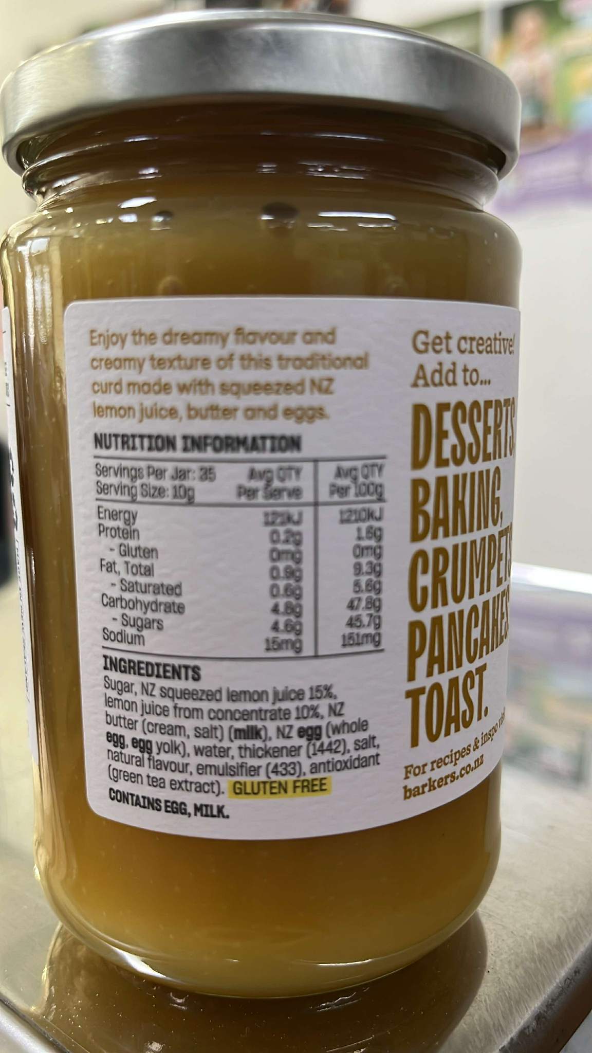 BARKERS - LEMON CURD