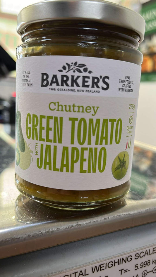 BARKERS CHUTNEY - GREEN TOMATO & JALAPENO