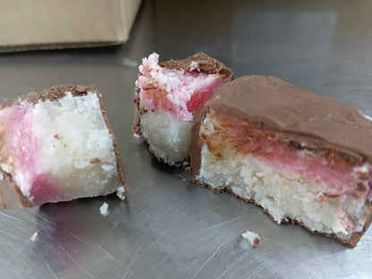 COCONUT ICE  - CHOC COATED GLUTEN FREE