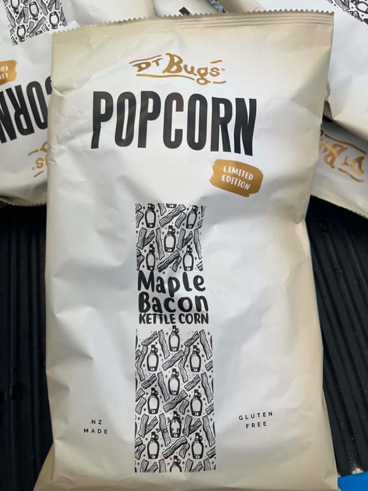 DR BUGS POPCORN -MAPLE BACON
