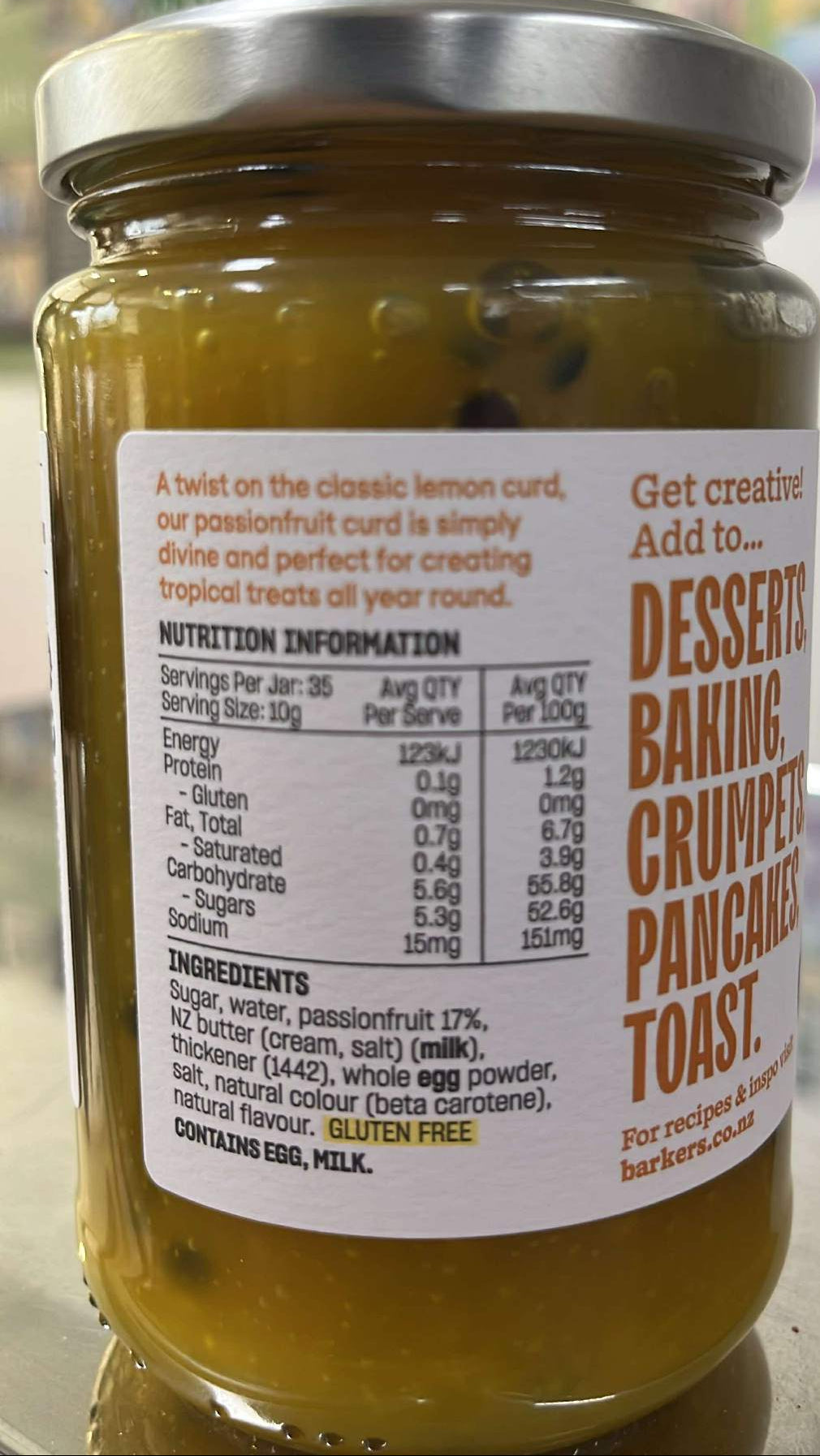 BARKERS CURD - PASSIONFRUIT